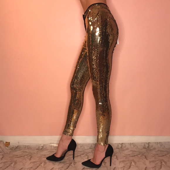 SASS & BIDE SEQUIN PANTS SIZE 36 / small - Picture 5 of 9